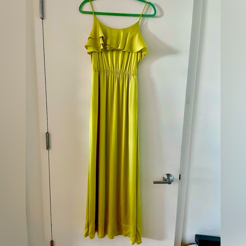 BCBGeneration lime green maxi dress.